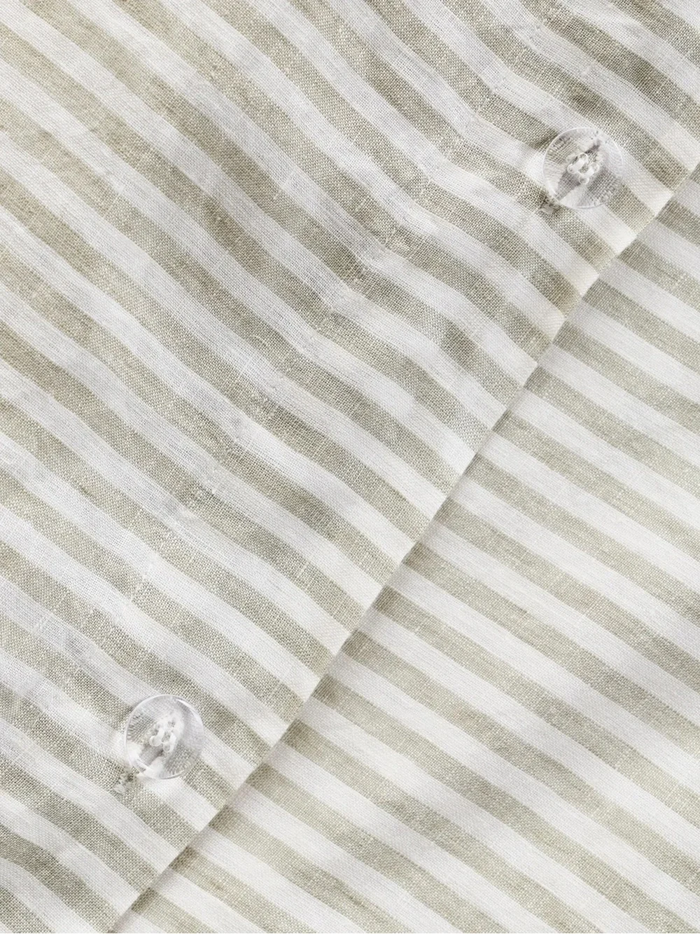 New Quince European Linen Duvet Cover Set King/CalKing WillowLeaf Stripe $224